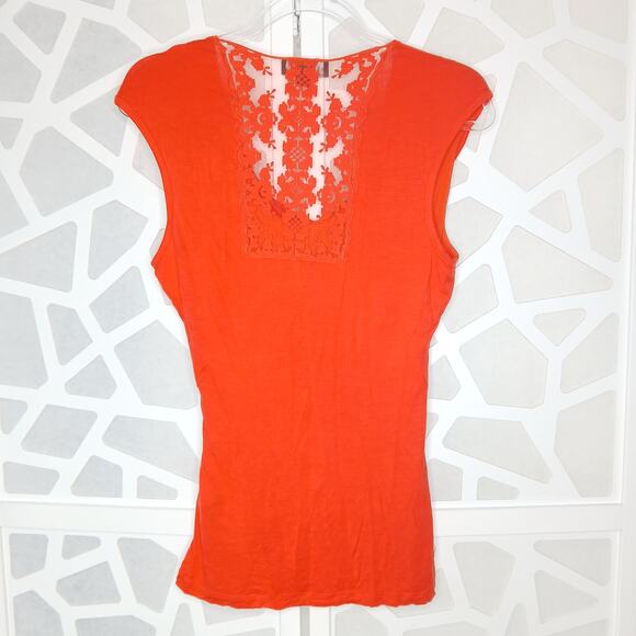 I.N. San Francisco Red Y2K Cowl Drape Neck Lace Back Top Womens LG Cherry 90s - Picture 5 of 8